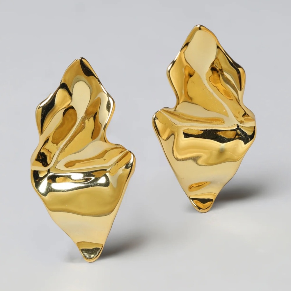 Alexis Bittar | Crumpled Small Post Earring- Gold